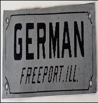 German Insurance Company, Freeport, IL, B364,tin, first mark of company issued about 1867