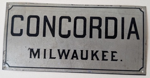 Concordia Fire Insurance company, Milwaukee, WI, BUS-CD-2, tin,1870-1955