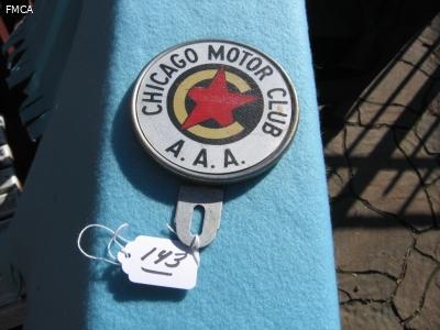 #143-Chicago Motor Club Auto Tag