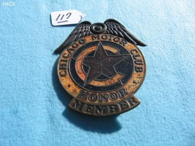#117-Chicago Motor Club Auto Tag