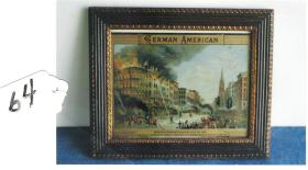 German American Ins. Co., Framed, Colored, Litho o