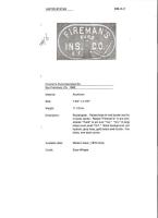 Firemans Fund Ins. Co. Fire Mark. Aluminum, 7 3/4