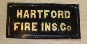 Hartford Fire Insurance Company. Tin. 3 3/4"x7 7
