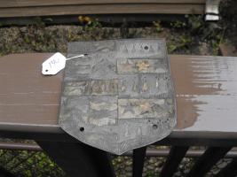 Bronze Shield Property Mark. 7 1/4"x6" Heavy Meta