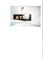 Aetna Insurance. Hartford. Tin 2 7/8"x 61/2". Mi