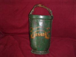 1842 Fire Bucket, Fine Condition. 12 3/8" tall. D