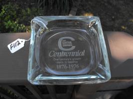 Glass Ashtray. The Central Companies. Centrennia