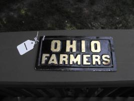 Ohio Farmers. Leroy, Ohio. Heavy Tin. Rectangul