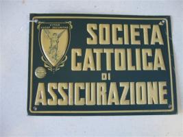 Societa Cattolica Di Assicurazione, Italy; stamped