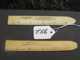 2 - Six inch rulers. One says Compliments of Spri