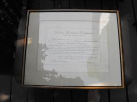 Framed Picture of Boston Insurance Company appoint