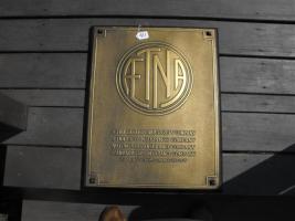 AETNA Sign. Metal Front on original wood frame.