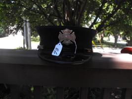 Firemans Hat. Navy Blue hat with Eng. Co. 1 H.F.D