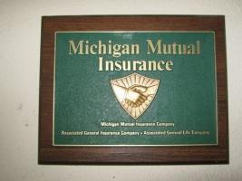 Michigan Mutual Insurance Company Plaque. Encased
