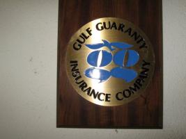 Gulf Guaranty Insurance Company Wood Plaque.