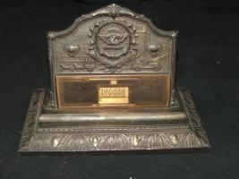 Heavy Bronze desk calendar/ pen holder made for th