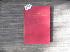 Book. The Annals of The American Academy of Polit