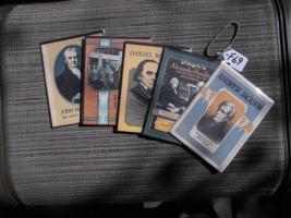 5 Small Booklets encased in plastic (open at top f