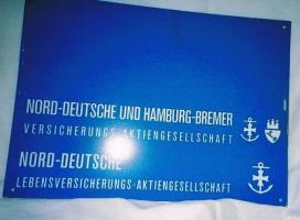 Company Plaque 9"x12" Nord-Deutsche Und Hamburg-Br
