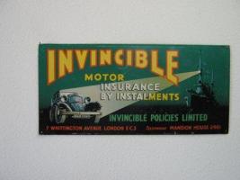 Invincible Policies Limited, London. Multicolored