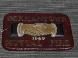 Germantown Mutual Fire Reproduction Fire Mark of B