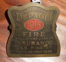 Document/Paper Clip. Depaoli Fire Insurance. Phi