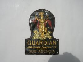 Guardian Assurance Company, London. Tin mark in o