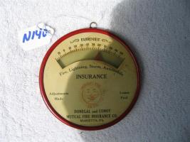 Thermometer. Advertising for Donegal and Conoy Mu