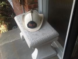 P. F. D. Fire Helmet. Cairns Senator Helmet with L