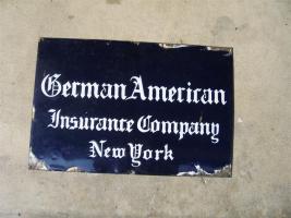 German American Insurance Company, New York. Sign