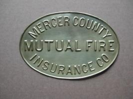 Mercer County Fire Insurance Company. Fire Mark.