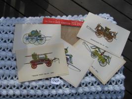 Color Prints of Early American Fire Engines. With