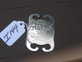 Small Metal Holder. 2 1/2x1 3/4. Front says Tele