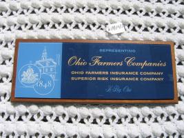 Ohio Farmers Companies. Plaque. Original Wood Fra