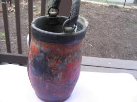 Fire Bucket. Red Coloring on Bucket is very worn.