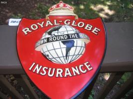 Royal-Globe Insurance. Plaque. Heavy Plastic. W