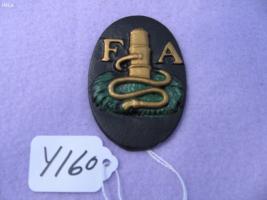 Miniature F A Fire Mark. Paperweight. Metal 3x2