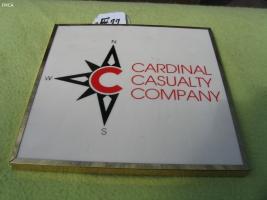 Cardinal Casualty Company. Plaque for hanging or
