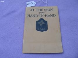 At The Sign of the Hand-in-Hand. Pamphlet. 47 pa