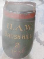 Fire Bucket with Handle. H.A.W. Brush Hill 2. 18