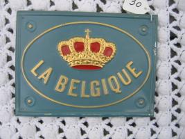 La Belgique Societe. Brussels, Belgium. Tin. 9x