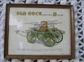 Small Framed Paper Picture. Old Rock Marion Engin
