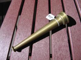 Brass Fire Nozzle. 10 inches long x 2 1/4 diamete