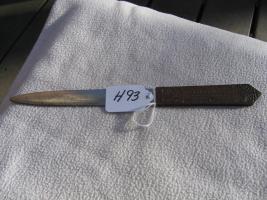 Letter Opener. Brass Handle with Miller Studebake