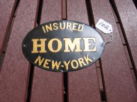 Home Insurance Company. New York, New York. Tin.