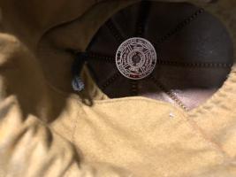 Cairns Red Fire Helmet. Inside Picture showing cl