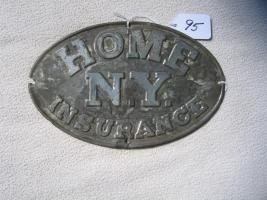 Home Insurance Company. New York, New York. Tin.