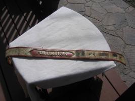 Columbian Fireman's Parade Belt. Red Leather with