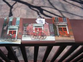 Three Postcards of Original Fire Engines. Post Ca