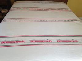Fire Engine Bedspread by Bates. 96" x 84" (fits q